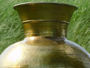 Einmal: goldfarbene Vase - Metalldeko - 80 cm