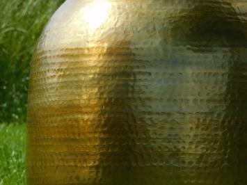 Einmal: goldfarbene Vase - Metalldeko - 80 cm