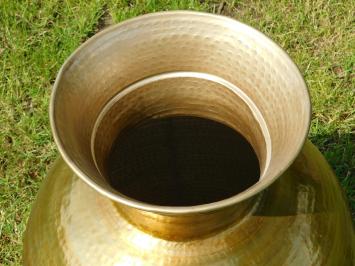 Einmal: goldfarbene Vase - Metalldeko - 80 cm