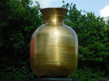 Einmal: goldfarbene Vase - Metalldeko - 80 cm