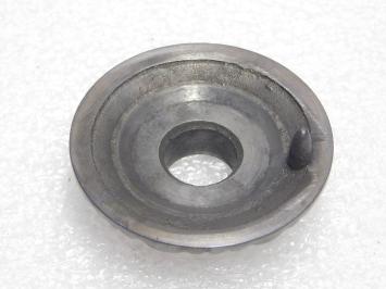 Feststehender Türknauf „Blume“ mit Rosette – patiniertes Messing