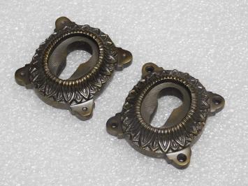 Sicherheitsrosetten-Set PC – Messing – massiv und klassisch