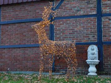Cerf lumineux XL – 175 cm – lumières de Noël chaleureuses