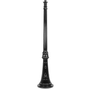 Mât d'éclairage - 175 cm - Noir - Alu