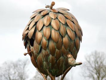 Vogelhuis Staand - 170 cm - Tuinsteker - Koperlook