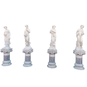 Vier Jaargetijden op sokkel – 170 cm – steen – set beelden