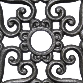 Grillrost - Pfannenhalter - 17,5 cm quadratisch - Gusseisen