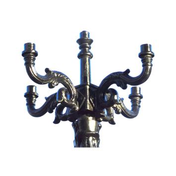 Lantaarnkroon voor 5 lampen – 42 x 73 cm – zwart aluminium