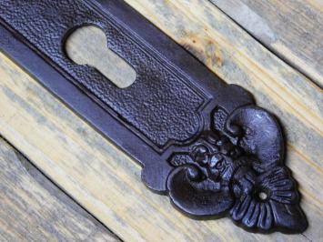 Vintage Türschild Engel - PC 92 - Gusseisen - Antikbraun