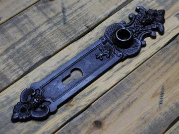 Vintage Türschild Engel - PC 92 - Gusseisen - Antikbraun