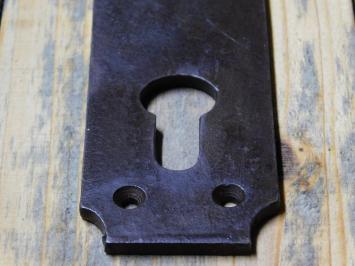 Vintage Türschild – PC 92 – Gusseisen – Antikbraun