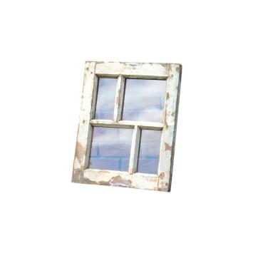 Houten raamkozijn - met glas - rustiek wit - vintage