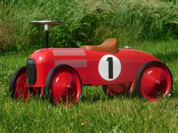 Vintage rotes Auto – Metall – Vilac – 80 cm – Kinderauto