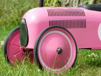 Voiture rose vintage – métal – Vilac – 80 cm – voiture pour enfants