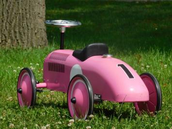 Voiture rose vintage – métal – Vilac – 80 cm – voiture pour enfants