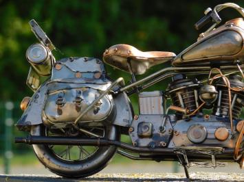 Vintage Motor - 38 cm - Handgemaakt van Metaal
