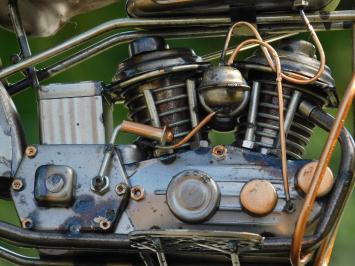 Vintage Motor - 38 cm - Handgemaakt van Metaal