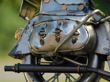 Vintage Motor - 38 cm - Handgemaakt van Metaal