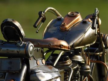 Vintage Motor - 38 cm - Handgemaakt van Metaal