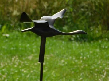 Cygne volant - statue en bronze - 33 cm - unique et élégante