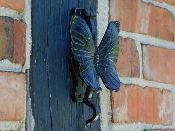 Heurtoir de porte en fer - papillon noir - décoration élégante