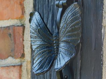 Heurtoir de porte en fer - papillon noir - décoration élégante