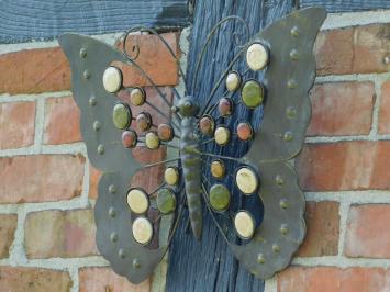 Mooie decoratieve vlinder, wanddecoratie, gemaakt van metaal