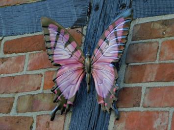 Wandschmetterling – Lila und Schwarz – Metalldeko – 35 cm