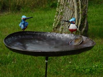 Futternapf auf Gartenstab – 110 cm – Metall – Eisvögel