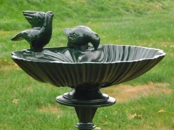 Bain d'oiseaux sur pied – aluminium – 91 cm – noir ou vert