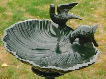 Bain d'oiseaux sur pied – aluminium – 91 cm – noir ou vert
