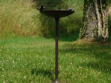Bain d'oiseaux en fonte - quatre oiseaux - 60 cm - mangeoire