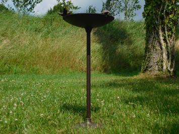 Bain d'oiseaux en fonte - quatre oiseaux - 60 cm - mangeoire
