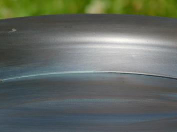 Vogelbad mit Vögelchen – 75 cm – Rustikales Blau – Metall