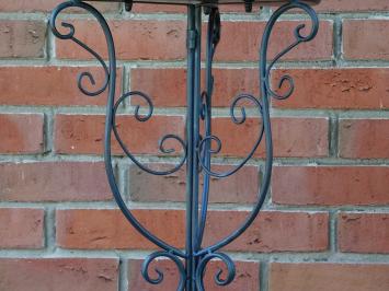 Vogelbad mit Vögelchen – 75 cm – Rustikales Blau – Metall