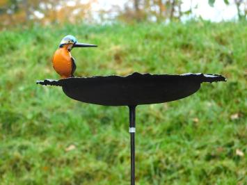 Vogelvoeder met IJsvogel - Tuinsteker - Metaal