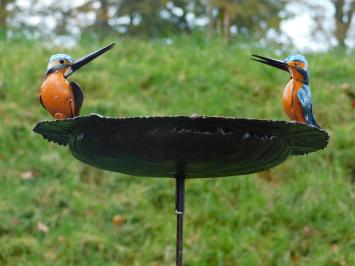 Vogelvoeder met 2 IJsvogels - Tuinsteker - Metaal