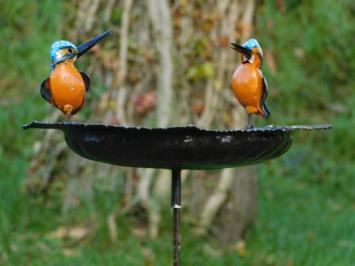 Vogelvoeder met 2 IJsvogels - Tuinsteker - Metaal