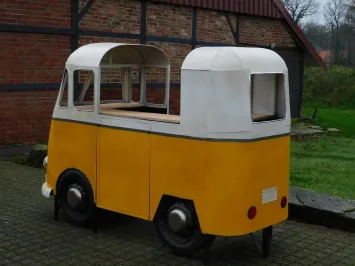 food truck vintage en métal et bois – décoration exclusive