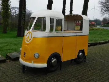 food truck vintage en métal et bois – décoration exclusive