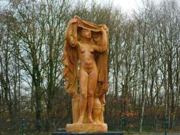Beeld naakte vrouw gedrapeerd – 67 cm – rustiek polystone
