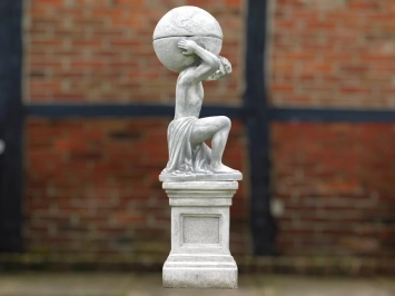 Plinthe - pierre - 60 cm - finition blanche classique - massif