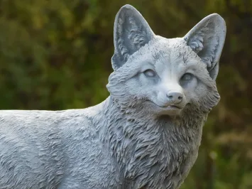 Tuinbeeld vos – stenen dierenbeeld – 70 cm – gedetailleerd