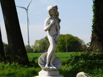 Femme avec coquillage - sur socle - pierre - 140 cm - classique