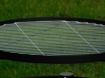 Feuerschale mit Grillrost – schwarz – Metall – 69 cm