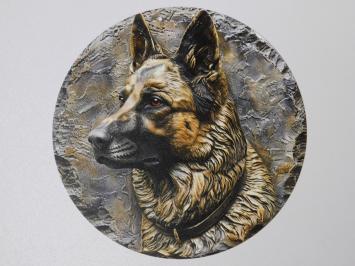 Wandschild Schäferhund - Metall