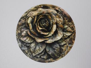 Wandschild Rose - Metall 