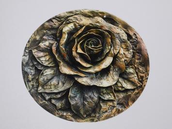 Wandschild Rose - Metall 
