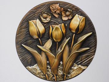 Wandbord Tulpen - Metaal