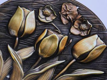 Wandschild Tulpen - Metall